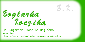 boglarka kocziha business card
