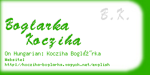boglarka kocziha business card